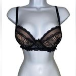 Daisy Fuentes black lace padded push up bra Photo 0