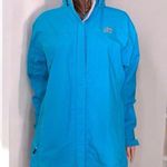 Karrimor The Great British Mountain Company Karrimor Aqua Blue Nylon Mesh Waterproof Urban Zippered Hooded Jacket Size 10 Photo 5