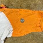 Harley Davidson Y2K Womens Raglan L Orange White Rose Tribal Tattoo Rhinestone Photo 8