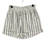 Forever 21  White & Black Stripe Smocked Waist High Rise Shorts S Photo 0