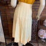 VINTAGE 1980'S YELLOW AND WHITE GINGHAM PRINT PLEATED A Photo 3