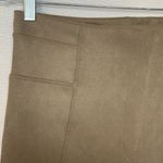 Spanx  women's medium tan faux suede skinny leg pull on pants slimming camel busi Photo 3