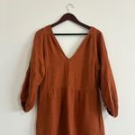 Madewell  Small Cotton Muslin Rust Midi Dress Photo 2