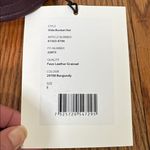 STAND STUDIO Vida Bucket Hat Burgundy Faux Leather Womens S NWT Red Photo 6