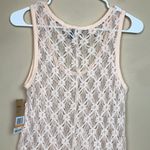 DKNY NWT Jeans Women’s Open Knit Cream Beach Cover-Up Tunic Tank Top Photo 4