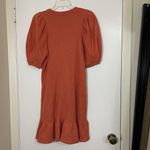 Ulla Johnson NWOT  Landry Orange Puff Sleeve Ruffle Hem Sweatshirt Dress Small Photo 7