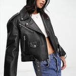 ZARA  Biker Faux Leather Jacket Photo 0
