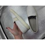Vince  Ivory Bone Perforated Soft Leather Slip On Sneakers Size 9 Shoes Photo 7