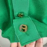 Salvatore Ferragamo Size M Green Wool Gold Button Front Cardigan Sweater Photo 2