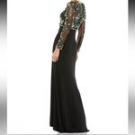 Mac Duggal Max Duggal Black Beaded Illusion High Neck Trumpet Gown size 2 style 67870 Photo 1