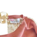 Red Valentino Mauve Rose Lace Tie Back Long Sleeve Top Size Small Pink Photo 1
