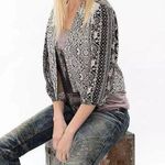 Gimmicks by BKE Buckle Patterned Fringe Western Cropped Blazer Jacket Photo 1