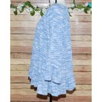 Avenue Women's Blue Blouse Top Size 22W 24W Long Bell Sleeves Ruffle Hem Ribbed Photo 4