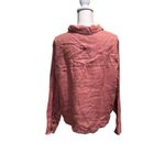 Joie  Linen Shirt Jacket Womens XL Coral Pink Button Front Utility Jacket Photo 1