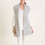 Chico's Wool Blend Sleeveless Open Front Sequined Cardigan Sweater Vest Gray - L Photo 4