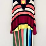 Maeve Anthropologie  Layered Davina Dress Rainbow Stripe Size Small Photo 2