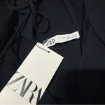 ZARA Bloggers Fav Black Prom Elegant Open Back Fluid Neck Knit Maxi Dress Sz L Photo 14