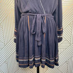 Free People  Delilah‎ Embroidered Minidress Blue Photo 4