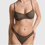 frankie's bikinis NWT Frankie’s Bikinis Polka Dot Golden Hour Bottoms Brown- Size Large Photo 2