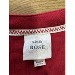Knox Rose  Women Dress Size Medium Red Tiered Short Sleeve Bohemian Hippie Casual Photo 2