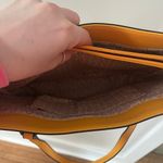 Guess Women's Signature Tote Shoulder Bag- Brown Golden Yellow Photo 4