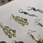 Liz Claiborne Lot Of 5 Costume Earrings Pierced Dangle Drop - 1 Signed LC () Photo 6