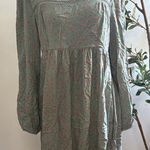 Fun & Flirt  Sage Green Floral Long Sleeve Dress Photo 0