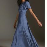 Anthropologie NWT by The Somerset Maxi in Slate Lumensilk Satin Edition Dress XL Photo 2