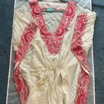 Taj by Sabrina Crippa silk beaded sequin gorgeous medium M tunic top cover swim Pink Photo 14