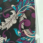 LuLaRoe  Black Teal Purple Feather Southwestern Print Pencil Skirt Size Large L Photo 4