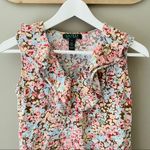 Ralph Lauren Lauren  Floral Print Blouse Pink Sz Small Photo 1