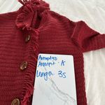 Peru Etnico Women’s Maroon Small Fringe Cardigan Alpaca Photo 6