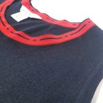 Ming Wang Women's Black Sleeveless Knit Blouse with Red Accents Sleeveless Photo 7