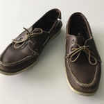 Sperry Top Sider Brown Leather Lace Up Loafers Boat Shoes Womens Size 8 Photo 0