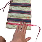 Vintage Galante Studio Travel Jewelry Cosmetics Roll Up Pouch Blue Photo 6