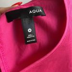 AQUA  Bloomingdale’s pink poplin puff sleeve tiered dress Photo 7