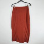 Band of Gypsies Band of the Free Orange Knit Midi Pencil Skirt Size Small NWT Rust Pencil Skirt Photo 4