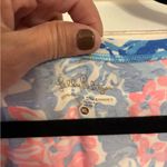 Lilly Pulitzer  Michele V-neck Tee Shirt Bay Blue Pop Pop size xl Photo 1