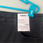 Sonoma NWT! The Everyday Bootcut Jean Mid Rise Black Jeans Size 16W Photo 9