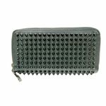 Christian Louboutin Women's Black Spiked Leather Wallet One Size Photo 0
