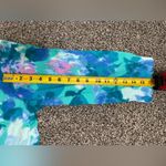 Isaac Mizrahi Issac Mizrahi blue watercolor scalloped floral 3/4 sleeve button up cardigan L Photo 7