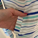 Coolibar Women’s Cabana Swim Coverup Dress Full Zip UPF50+ Striped Blue Size M Photo 1