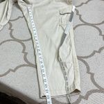 Chico's cropped cargo linen blend side neutral stripe pants, size 12 petite Photo 6