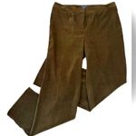 J. McLaughlin Chocolate Brown Straight Leg Flat Front High Rise Faux Suede 10 Photo 0