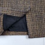 Talbots  Pencil Skirt Metallic Wool Blend Gold Black Woven Tweed Size 8 Photo 6