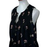 Ulla Johnson  Floral Tank Top Blouse Black Pink Size 10 Photo 1
