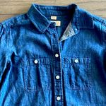 Loft  Dark Wash Chambray Button Down - Size XS Photo 2