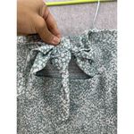 O. Vianca Women's Strapless Dress Smocked Green Micro Floral Tie Front Large Size undefined Photo 4