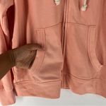 Lou & grey Coral Cozy Cotton Terry Zip Hoodie Dolman Sleeves Loungewear Size S Photo 4