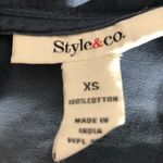 Style & Co Blue Cotton Canvas Cargo Moto Jacket XS Photo 5